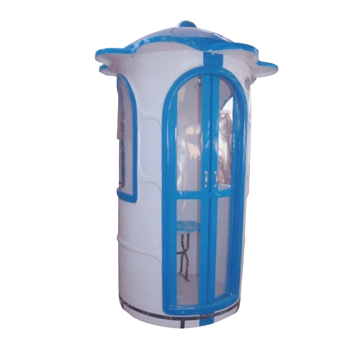 كشك حراسة فيبر جلاس دائري أبيض، أكشاك أمن فيبر جلاس للمنشآت والمصانع، كرفانات فيبر جلاس صغيرة مخصصة لأفراد الحراسة في مصر.